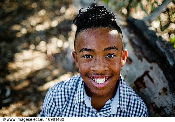 Young Boy Smiling for Camera at Park in Chula Vista