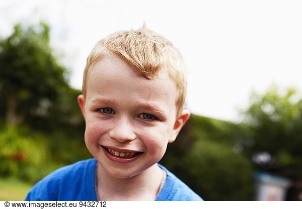 Young boy smiling  portrait