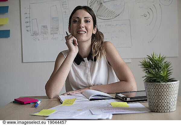 Young businesswoman in a modern office