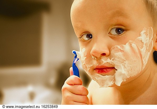 Young Child Shaving
