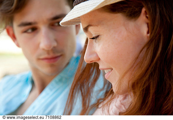 Young couple  close up