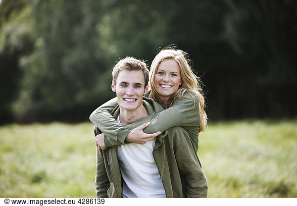 Young couple in nature