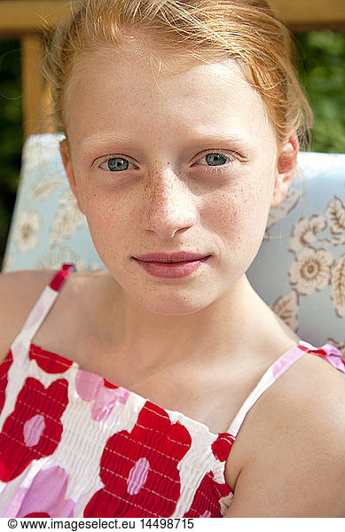 Young Girl With Red Hair  Portrait