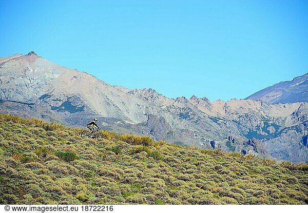 Young guy mountaining in the mountains of Patagonia  Chile