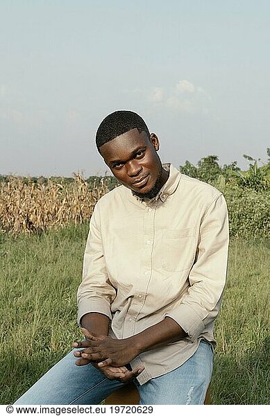 Young man posing outdoor 8