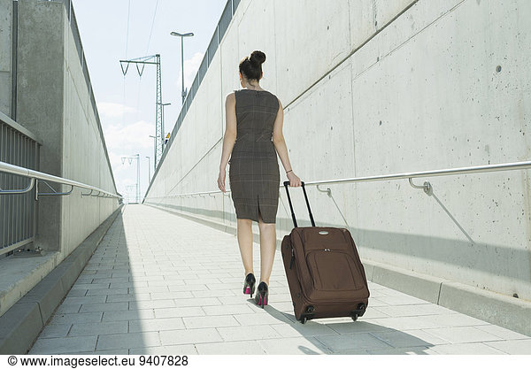 young woman on business travel