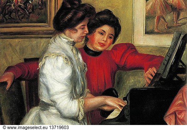 Yvonne and Christine Lerolle at the piano 1876