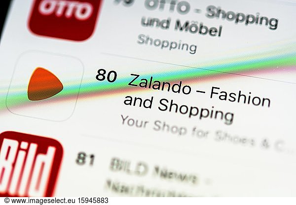 Zalando App in the App Store  e-commerce  app icon  iPhone  iOS  smartphone  detail  full format