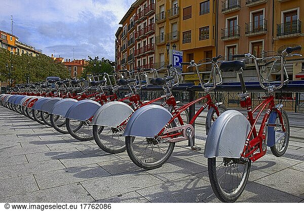 Zaragoza  Fahrradverleihsystem  Saragossa  Aragon  Spanien  Europa
