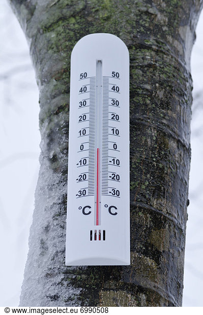 zeigen  Kälte  Thermometer  einfrieren