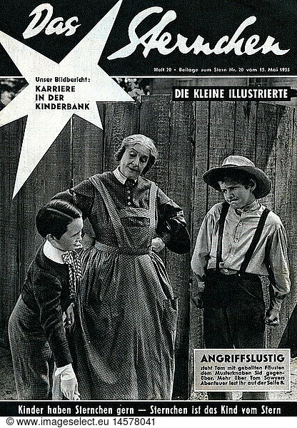 Zeitschriften  1955  'Das Sternchen'  Heft Nr. 20  Titel  'Karriere in der Kinderbank'  Beilage zum Stern Nr. 20  Hamburg  15.5.1955