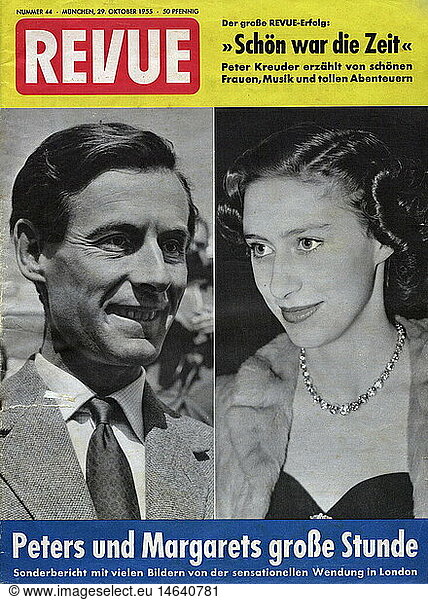 Zeitschriften  1955  'Revue'  Heft Nr. 44  Titel 'Peters und Margarets groÃŸe Stunde'  MÃ¼nchen  29.10.1955