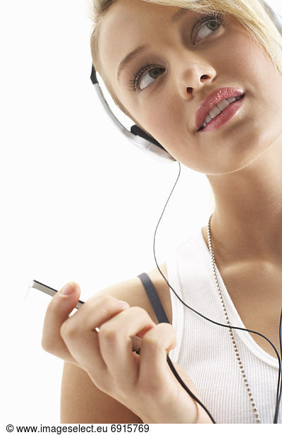 zuhören  Spiel  MP3-Player  MP3 Spieler  MP3 Player  MP3-Spieler  Mädchen