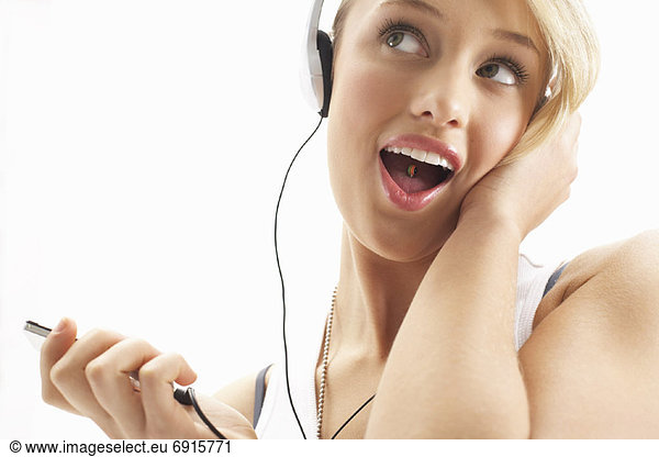 zuhören  Spiel  MP3-Player  MP3 Spieler  MP3 Player  MP3-Spieler  Mädchen