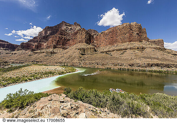 Zusammenfluss des Kleinen Colorado und des Colorado Rivers  Grand Canyon National Park  UNESCO Weltkulturerbe  Arizona  Vereinigte Staaten von Amerika  Nordamerika