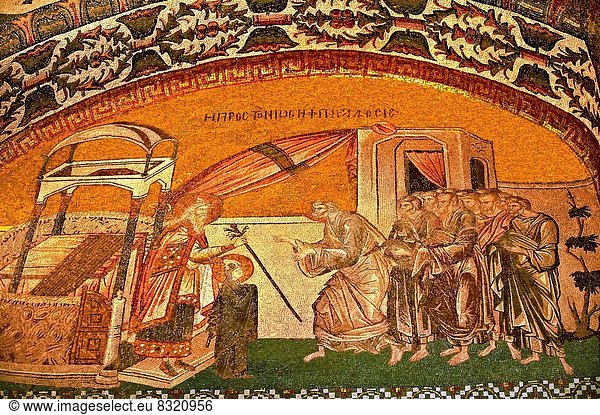 zwischen  inmitten  mitten  Stärke  geben  Kirche  Verlobung  Heiligkeit  grün  Tisch  Jahrhundert  Istanbul  Mosaik  römisch  Holzstock  Stock