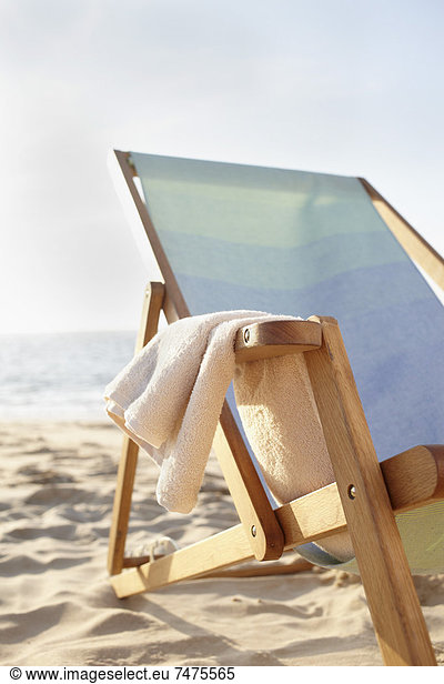 Beach Chair and Towel, Arcachon, Gironde, Aquitaine, France
